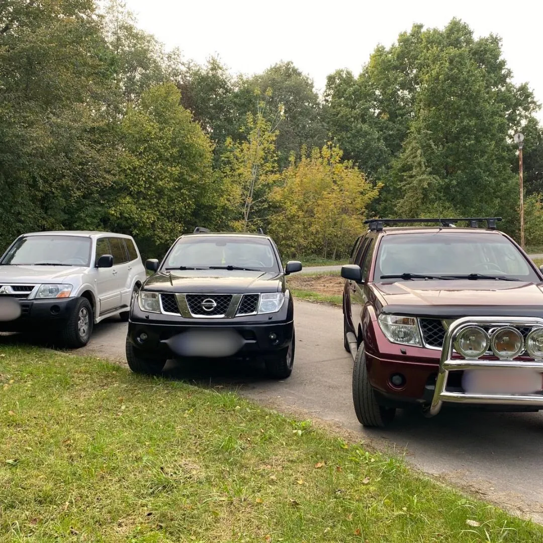 Three evacuation vehicles before delivery